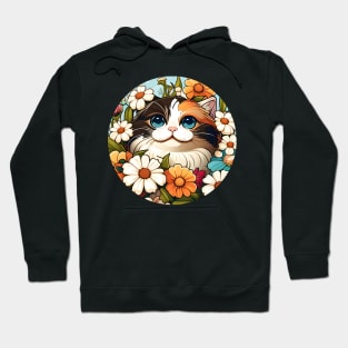 Purrfect Cat Flower - Love Pastel Cat Hoodie